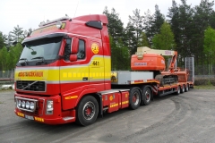 Bärgning av bandgrävare