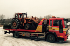 Transport av en traktor
